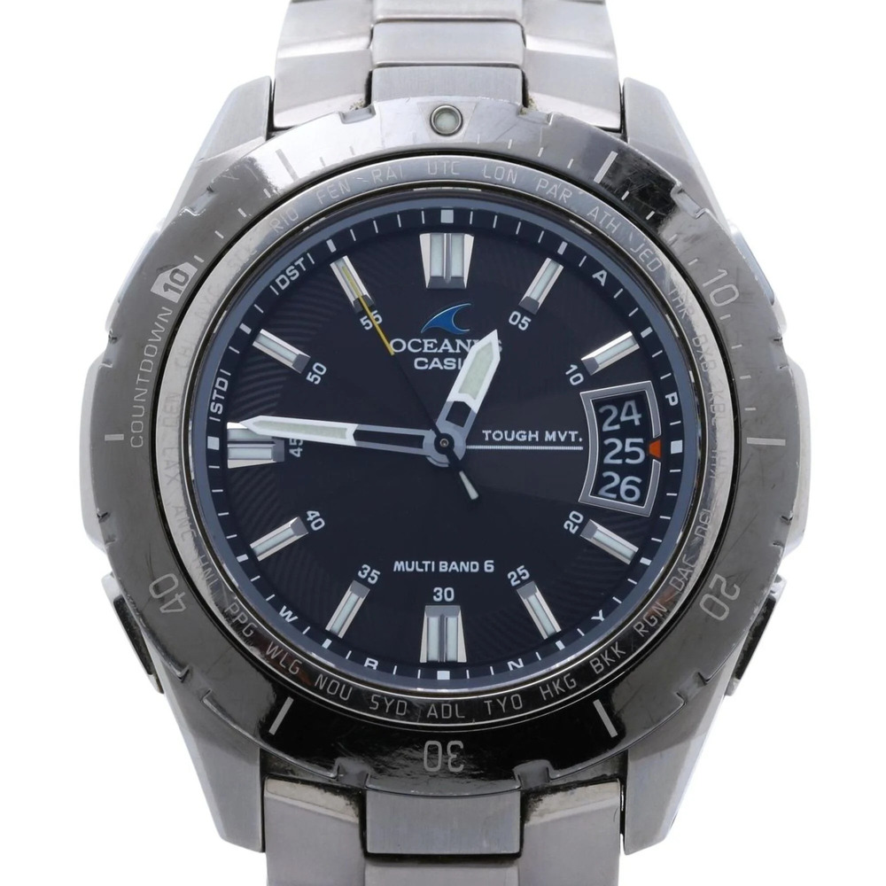 CASIO Oceanus OCW-P100 Black Silver Titanium Men's Watch